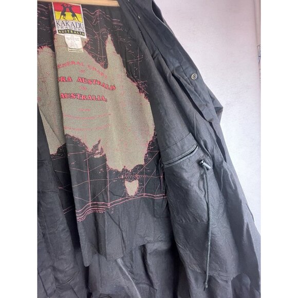 Kukadu 1032 Black Australian Drover Waxed Canvas Riders Coat Men’s XL [no cape] - Picture 10 of 14